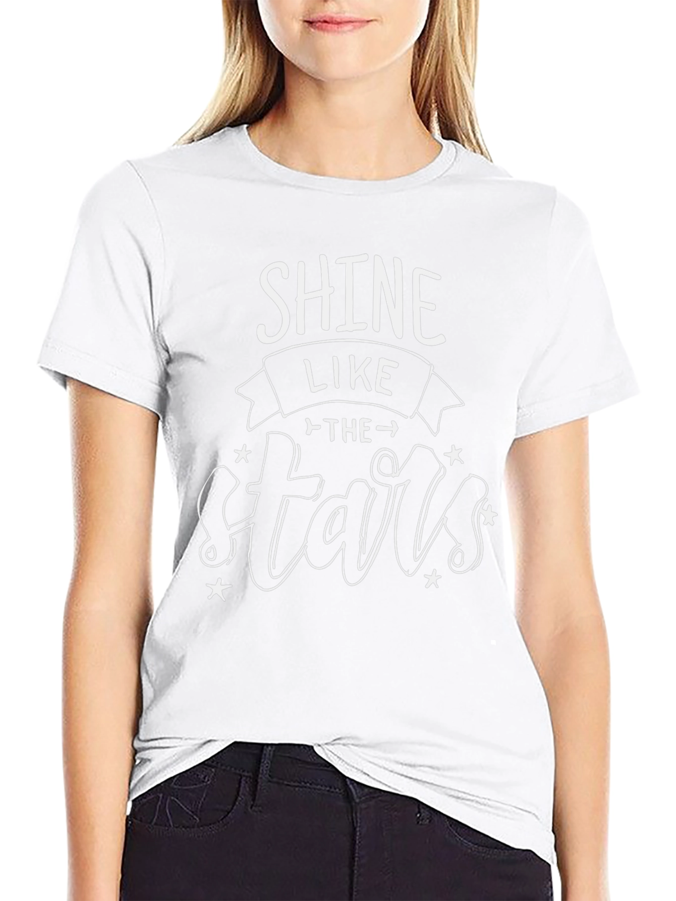 Shine Like the Stars Black Graphic T-Shirt