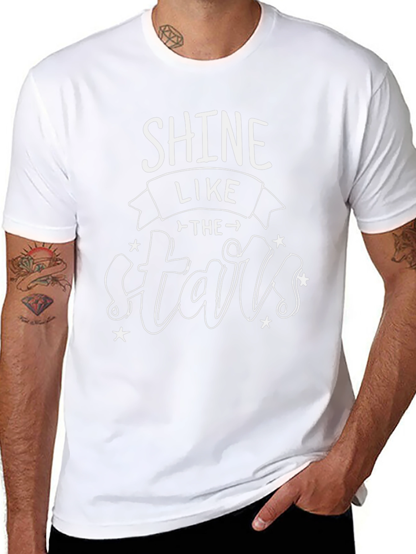 Shine Like the Stars Black Graphic T-Shirt