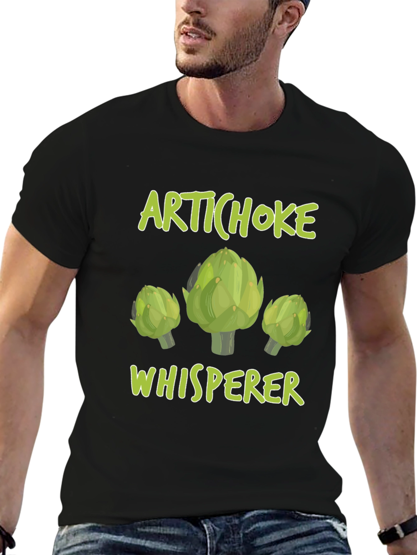 Artichoke Whisperer Graphic T-Shirt Funny Vegetarian Tee
