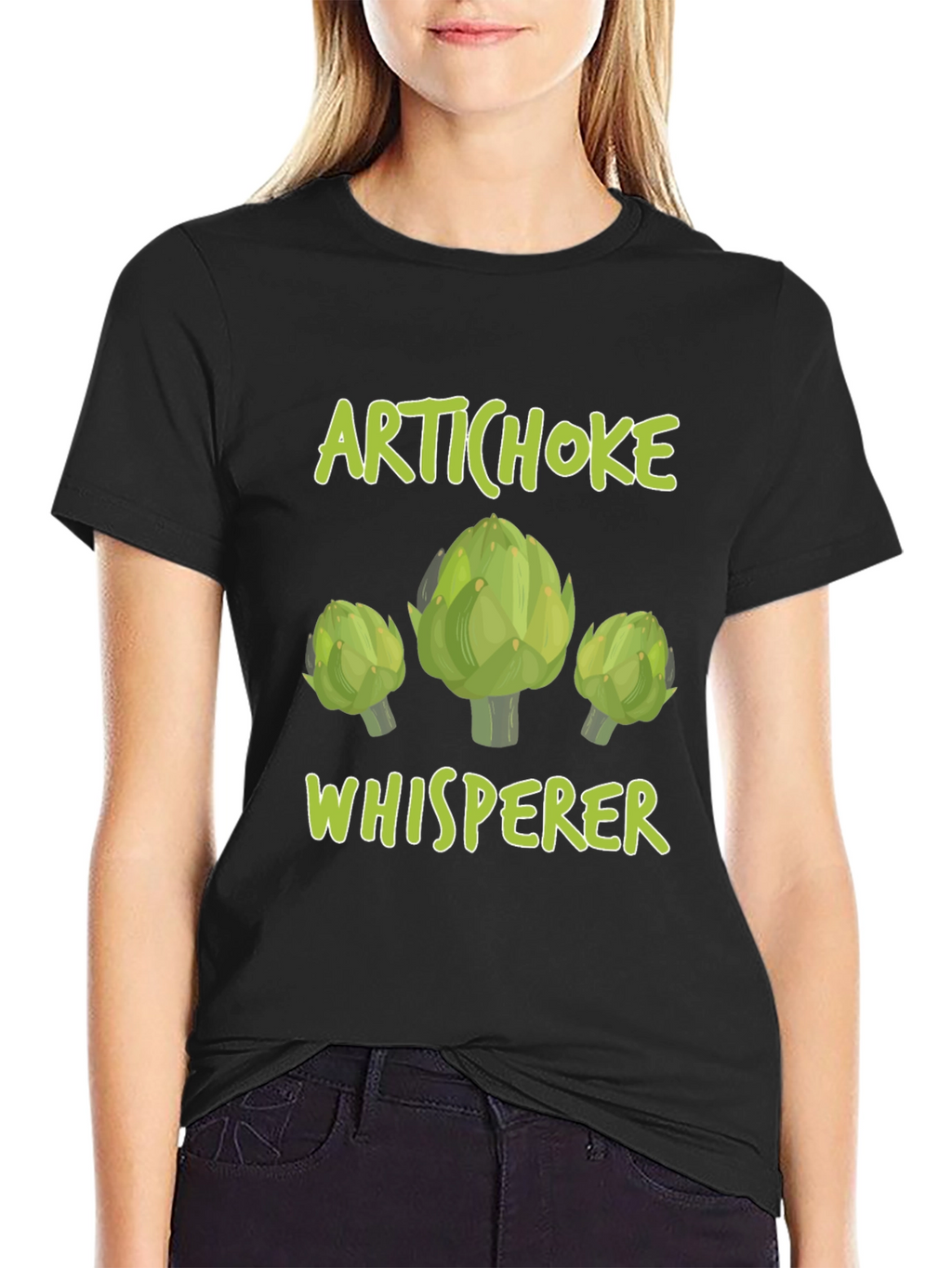 Artichoke Whisperer Graphic T-Shirt Funny Vegetarian Tee