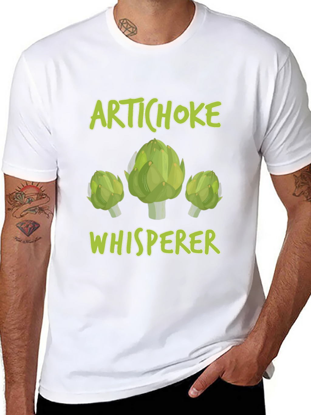 Artichoke Whisperer Graphic T-Shirt Funny Vegetarian Tee
