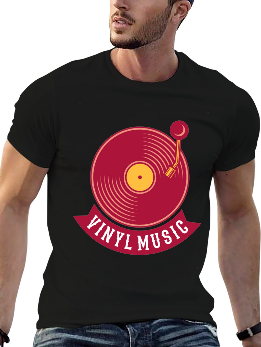 Vinyl Music Graphic T-Shirt
