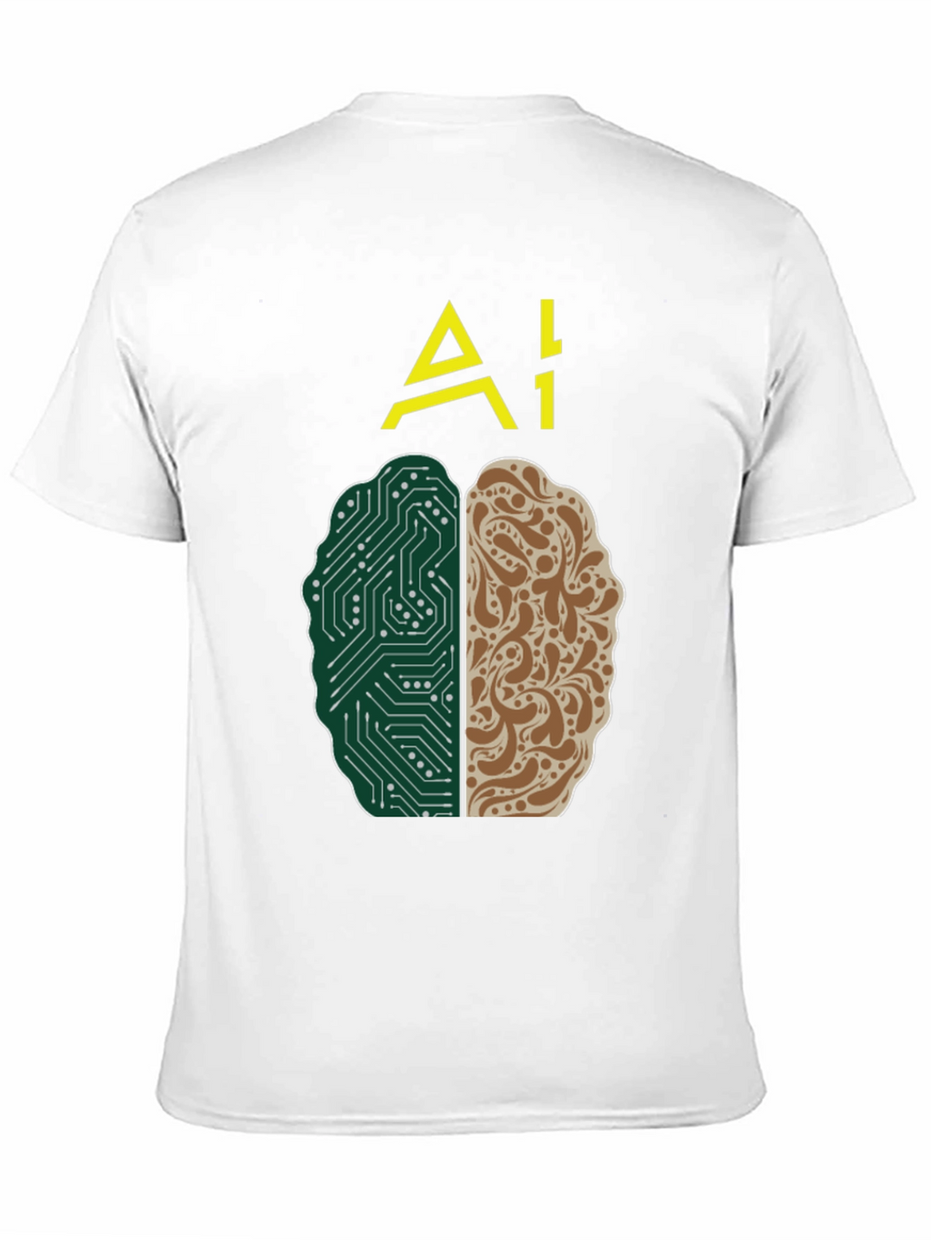 AI Brain T-Shirt - Tech and Human Design