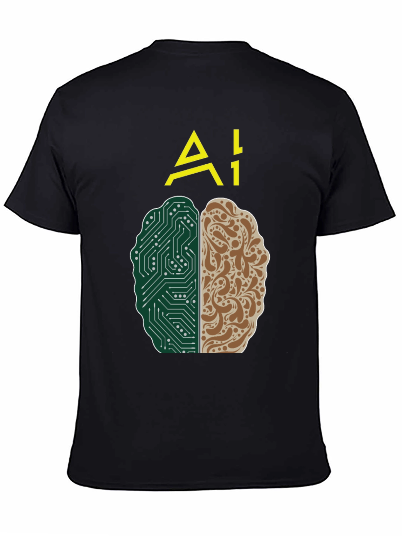 AI Brain T-Shirt - Tech and Human Design