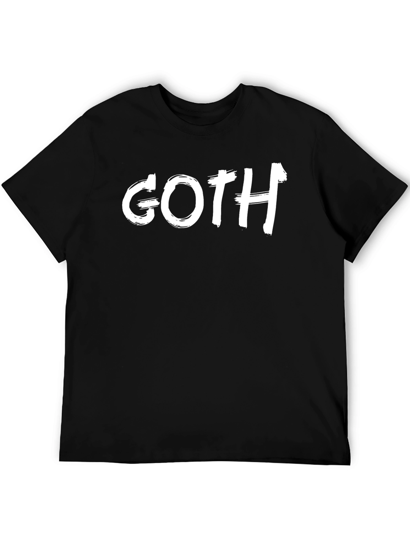 Goth T-Shirt - Grunge Style White Text on Black Tee