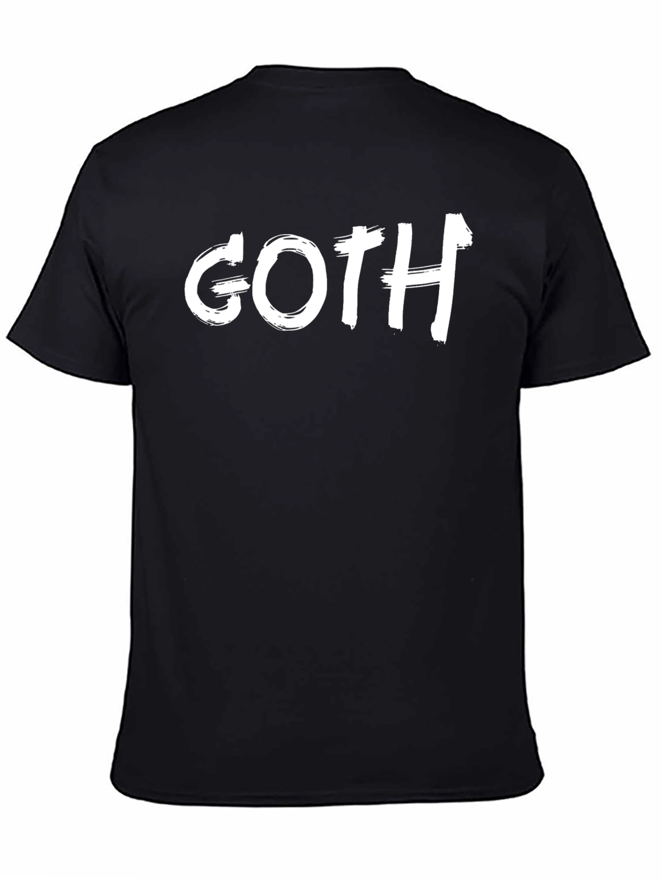 Goth T-Shirt - Grunge Style White Text on Black Tee