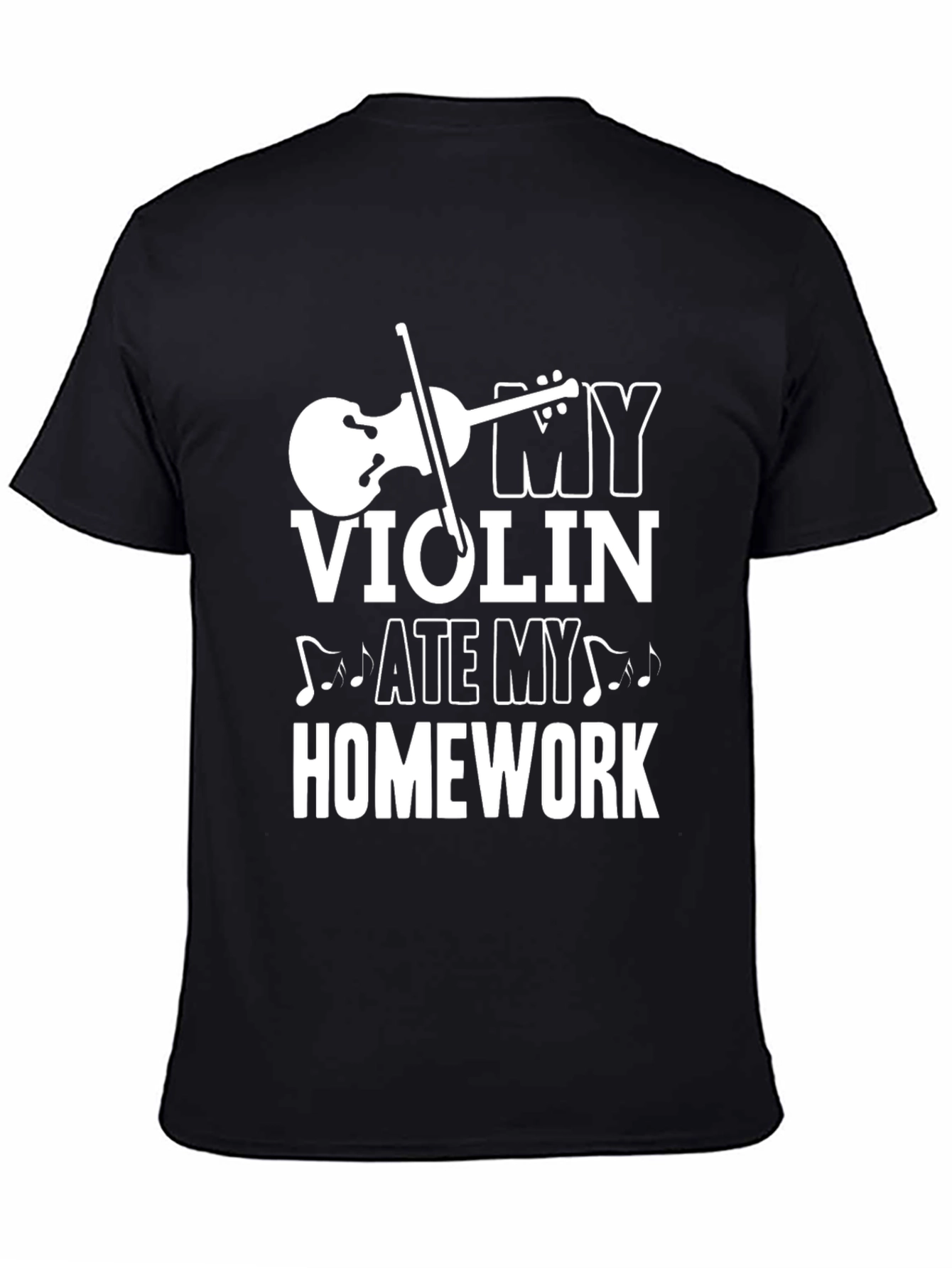 Violin Ate My Homework Funny Music T-Shirt
