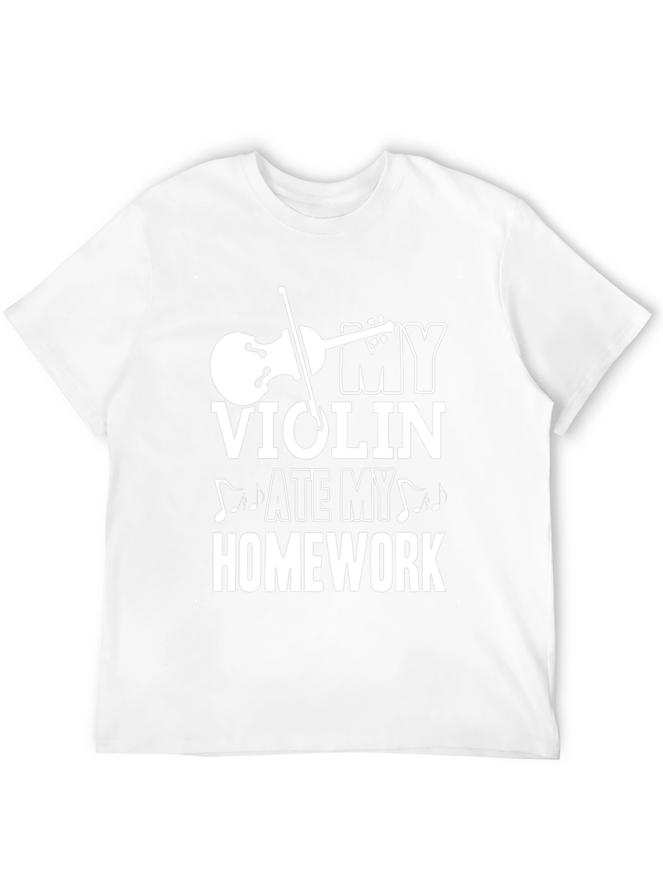 Violin Ate My Homework Funny Music T-Shirt
