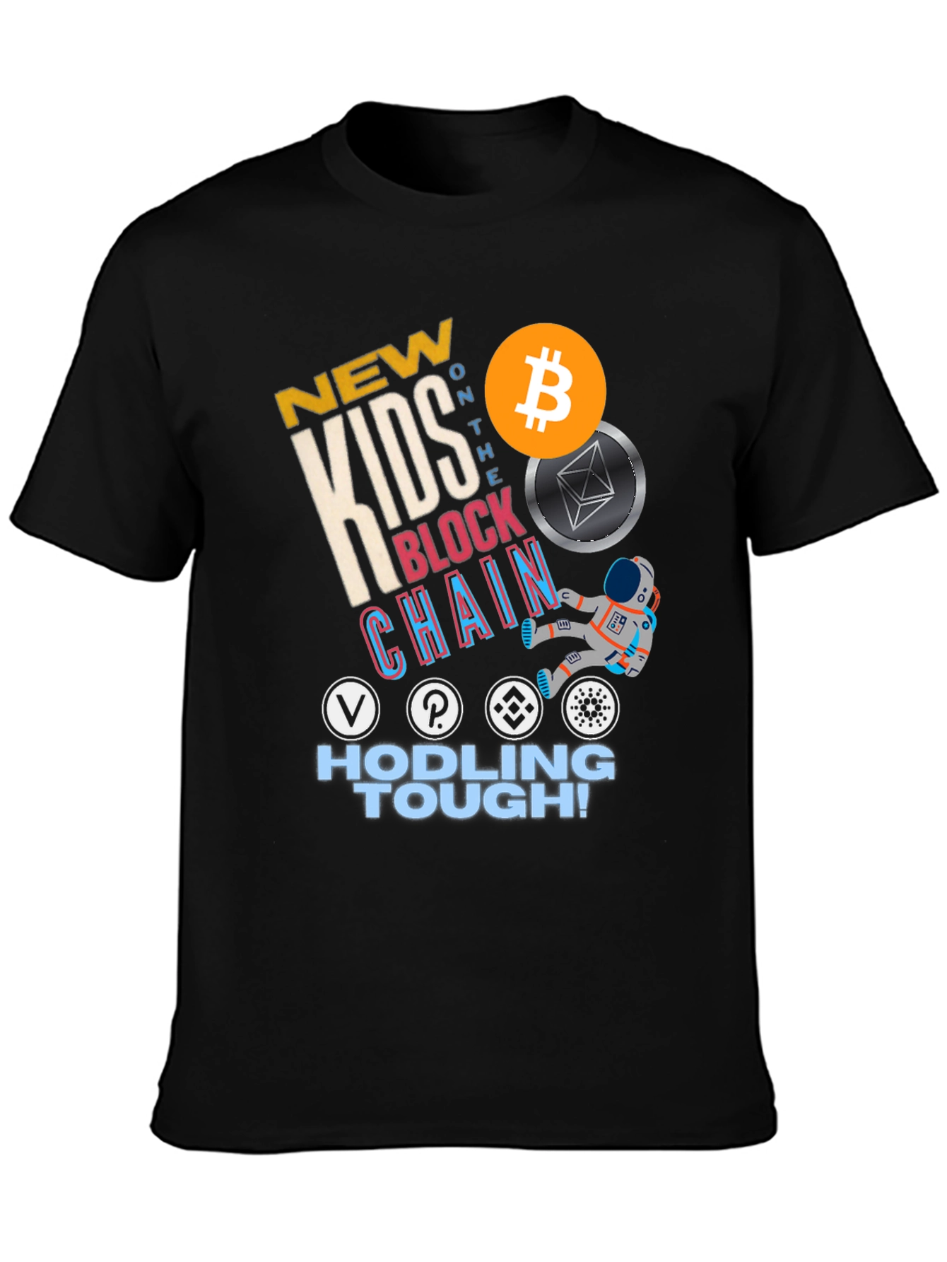 New Kids on the Blockchain T-Shirt - HODLing Tough Crypto Tee