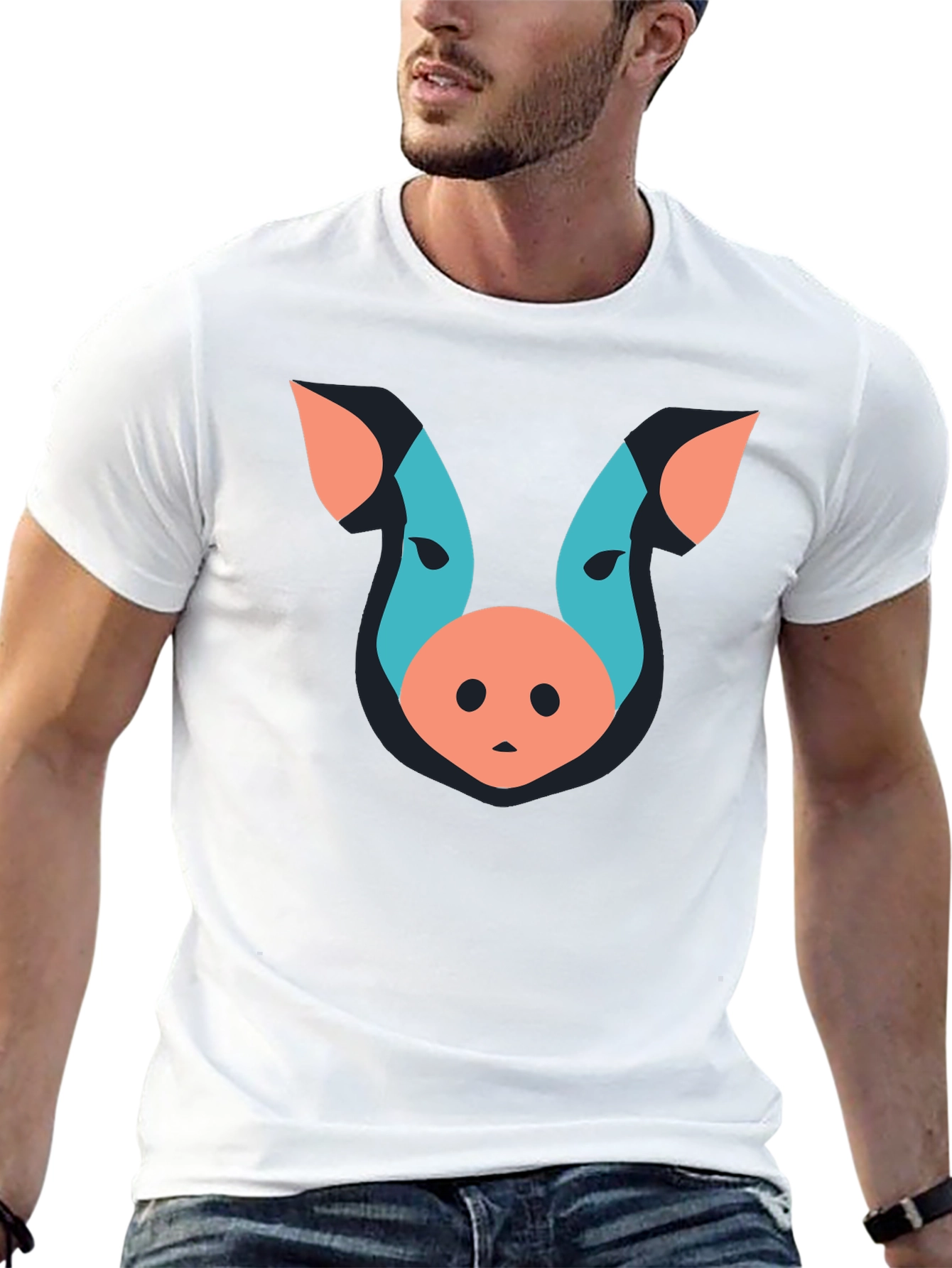 Abstract Pig Graphic Tee - Unisex