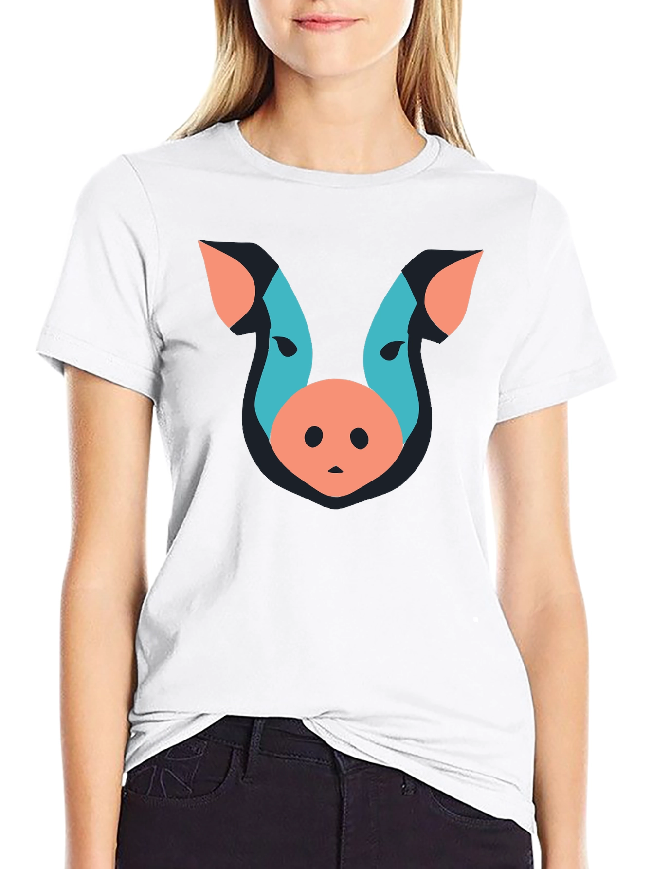 Abstract Pig Graphic Tee - Unisex