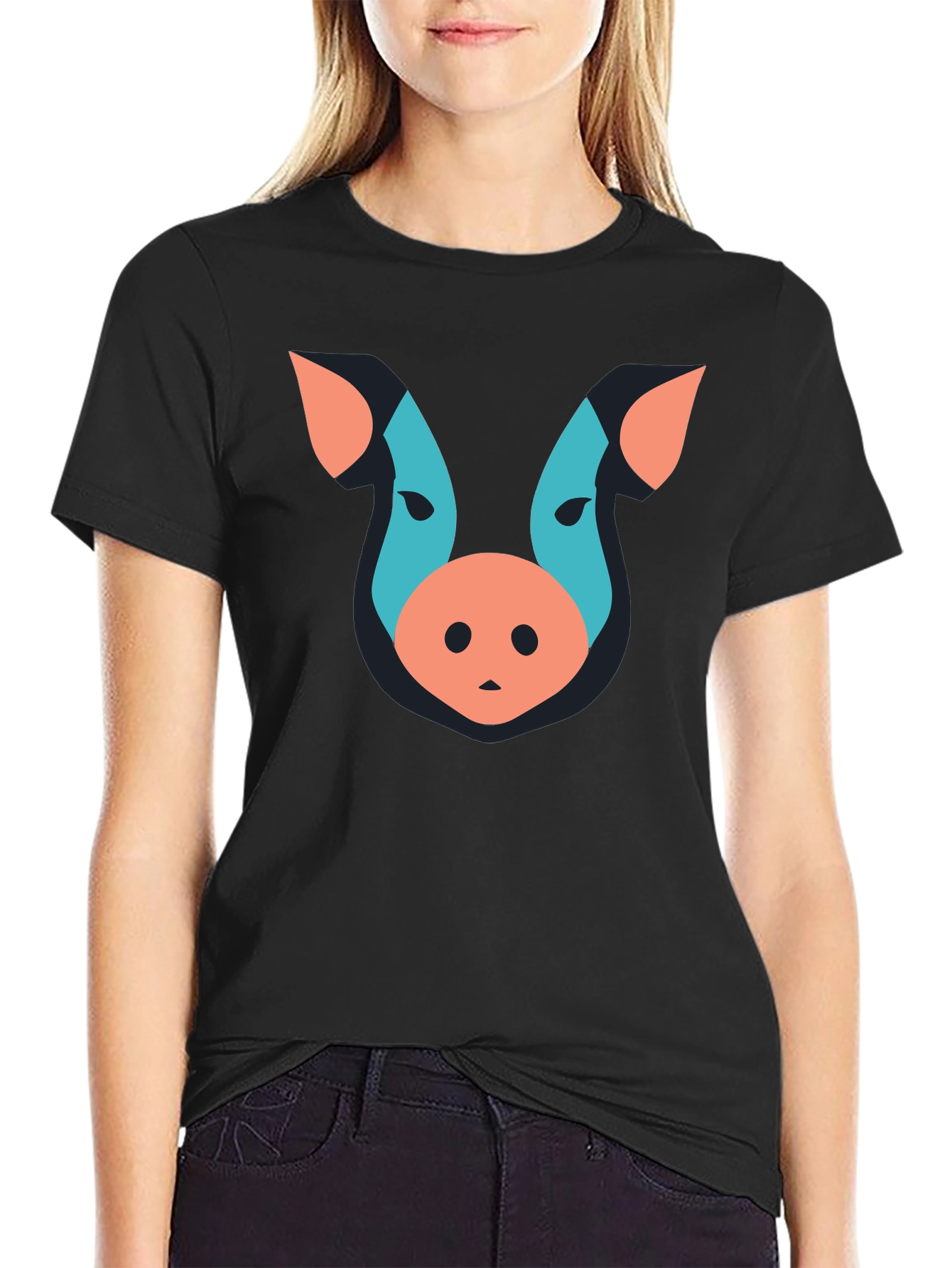 Abstract Pig Graphic Tee - Unisex