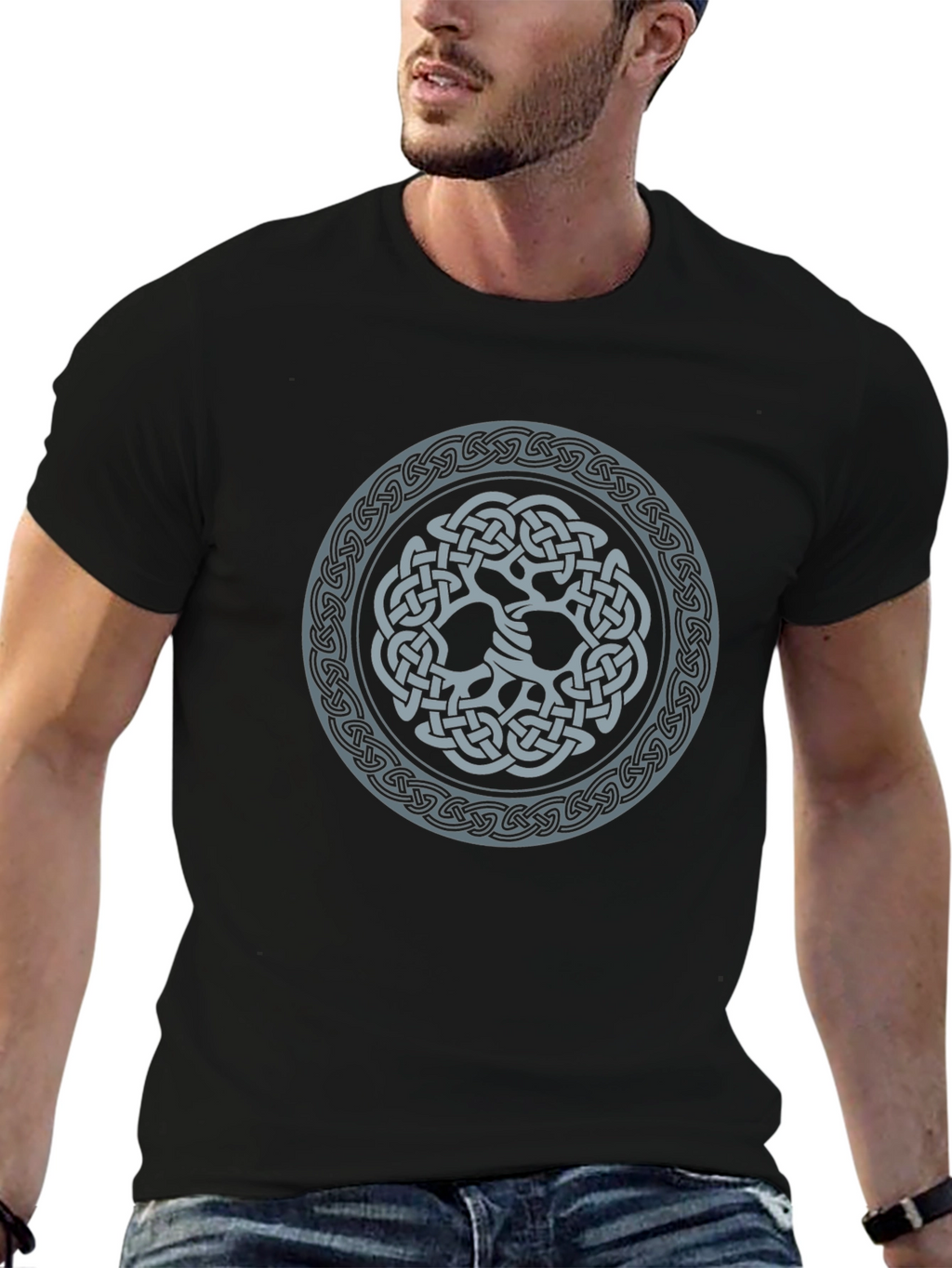 Celtic Knot Design Black T-Shirt