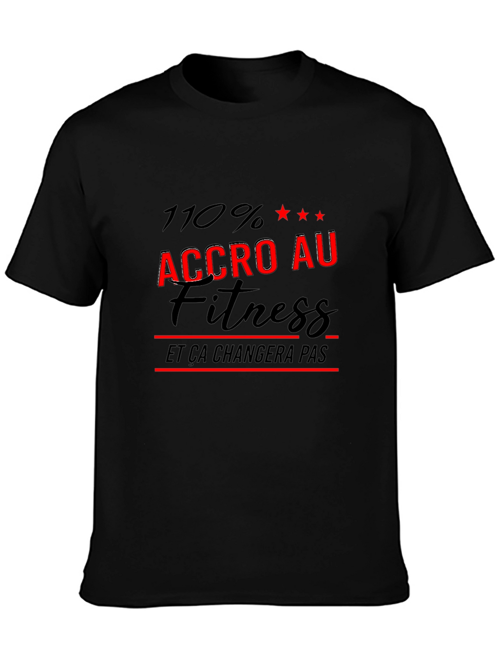 Fitness Fanatic Black T-Shirt