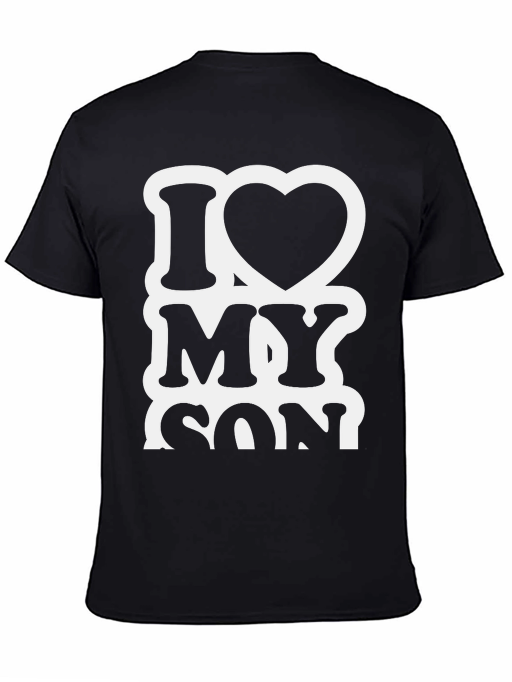 I Heart My Son Black Graphic T-Shirt