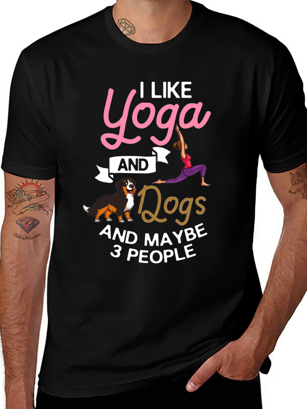 Yoga Dogs & Maybe 3 People Graphic Tee