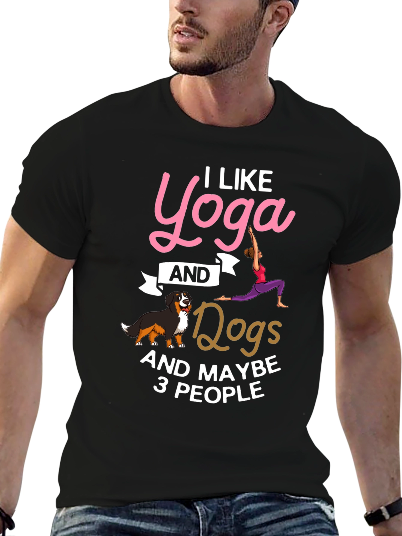 Yoga Dogs & Maybe 3 People Graphic Tee