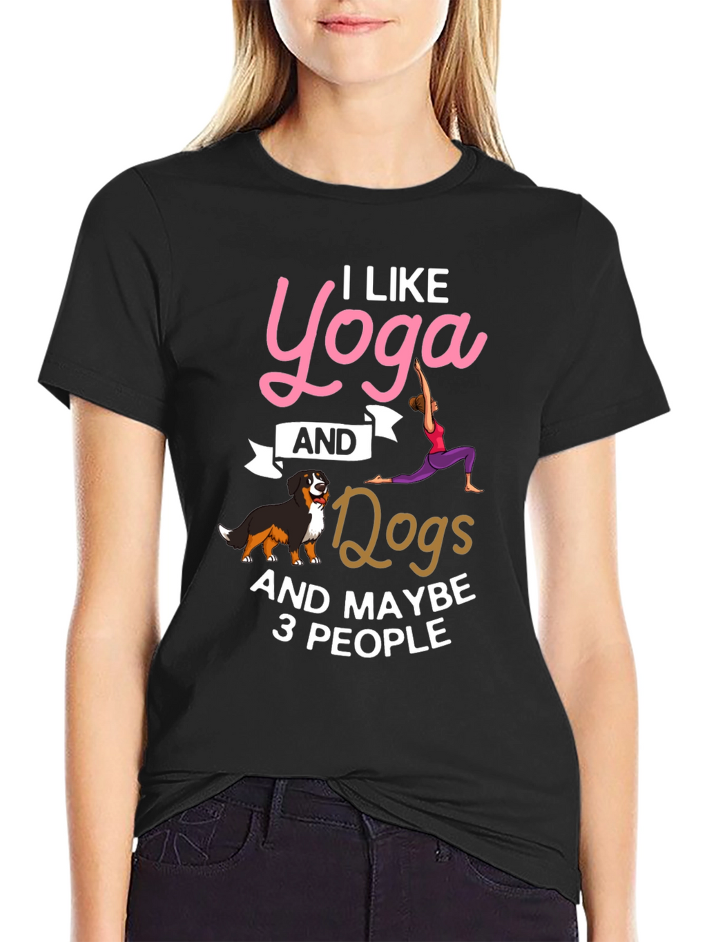 Yoga Dogs & Maybe 3 People Graphic Tee