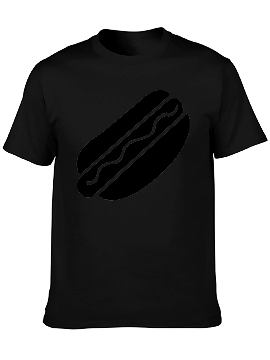 Hot Dog Graphic T-Shirt - Black