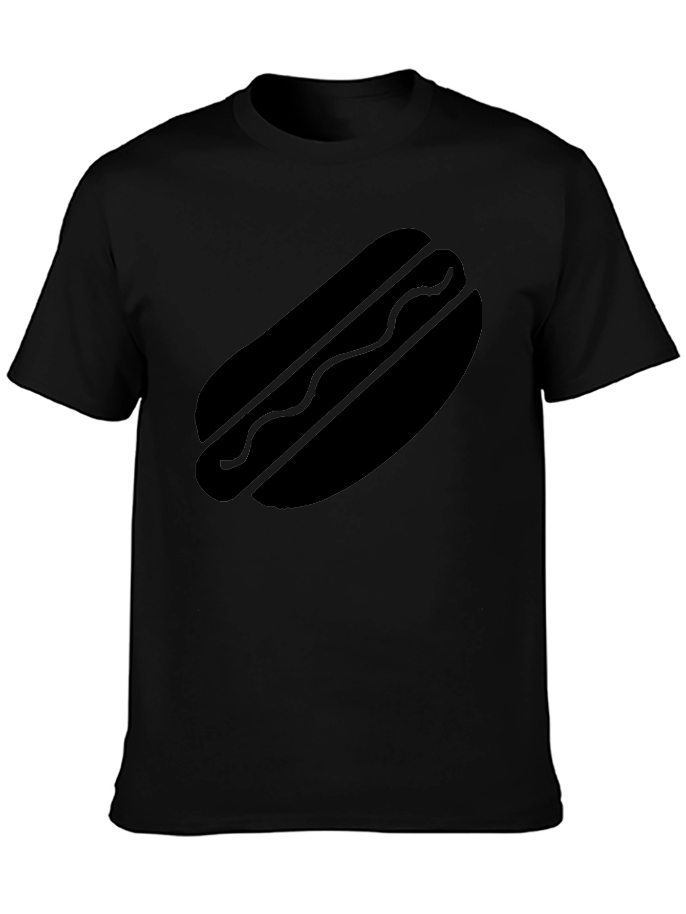 Hot Dog Graphic T-Shirt - Black