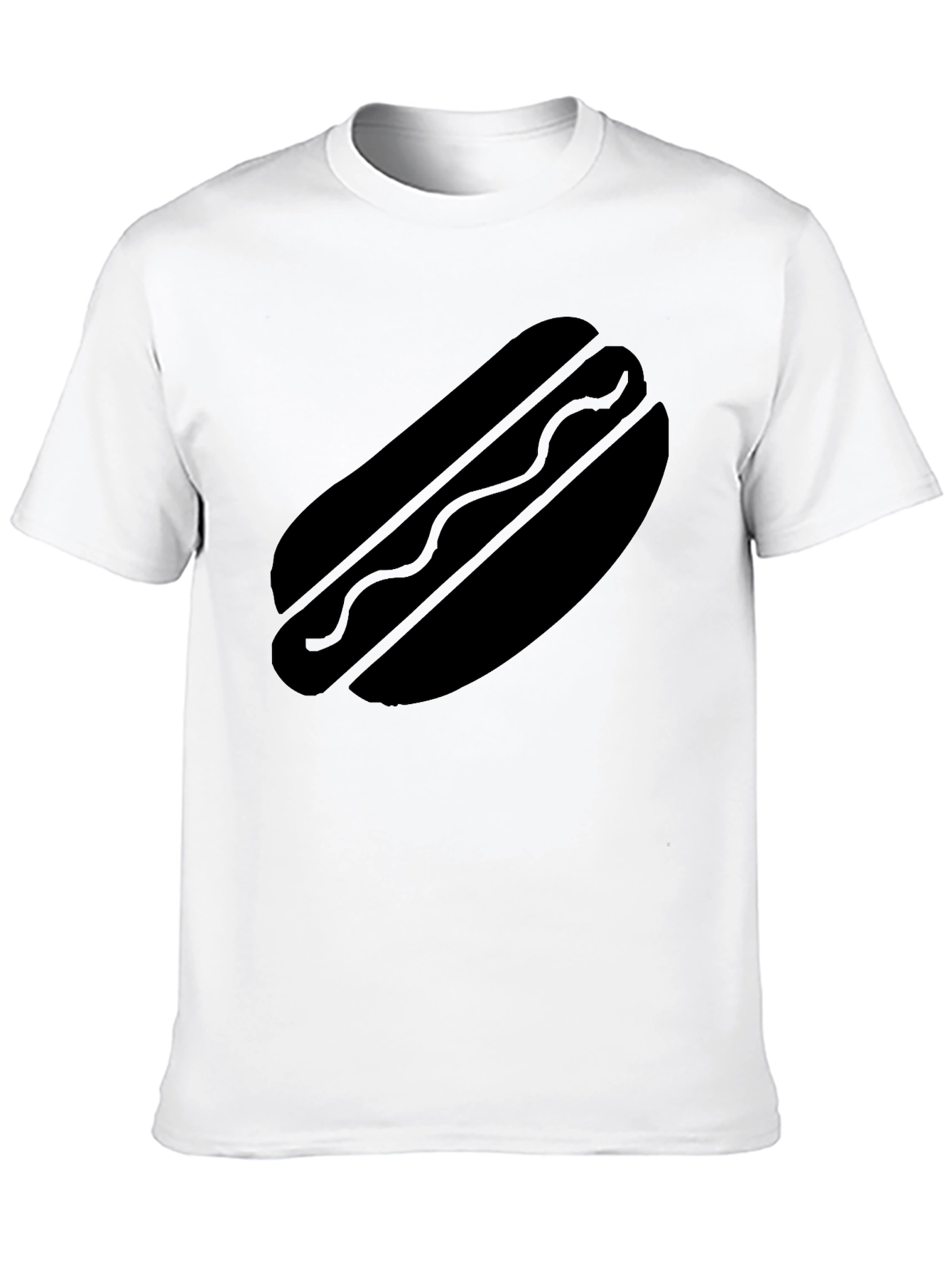 Hot Dog Graphic T-Shirt - Black