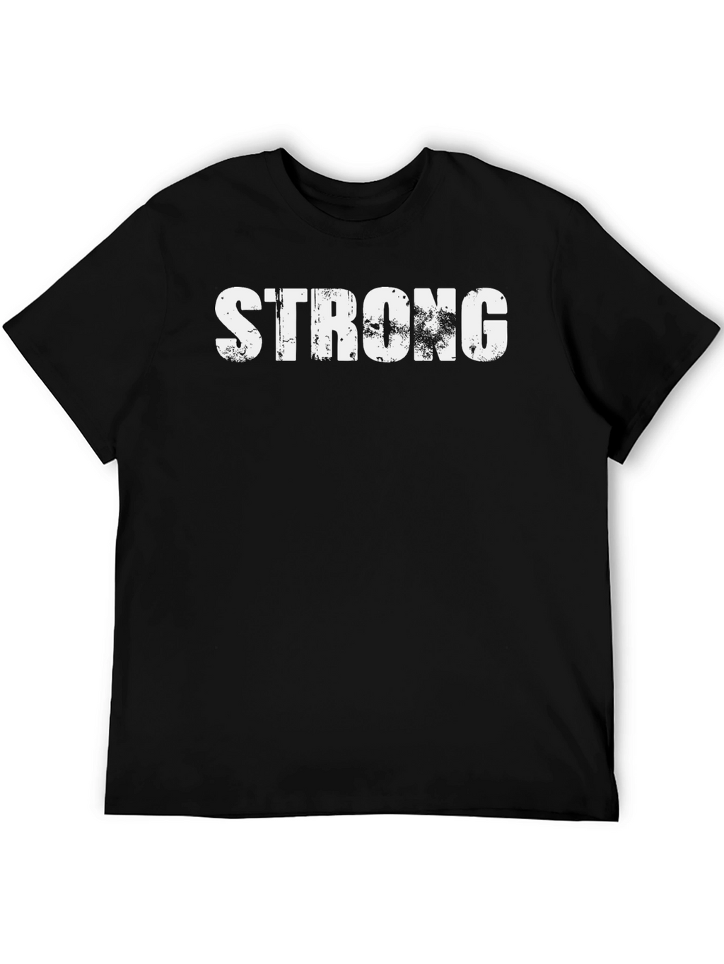 Mens Strong Graphic Print Black T-Shirt
