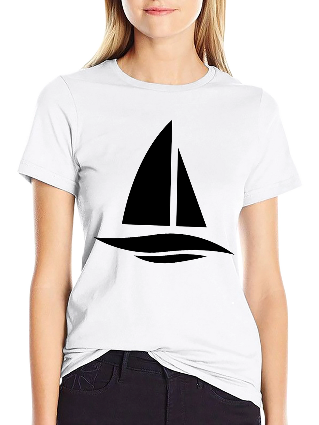 Sailing Graphic Tee - Classic Black Cotton T-Shirt