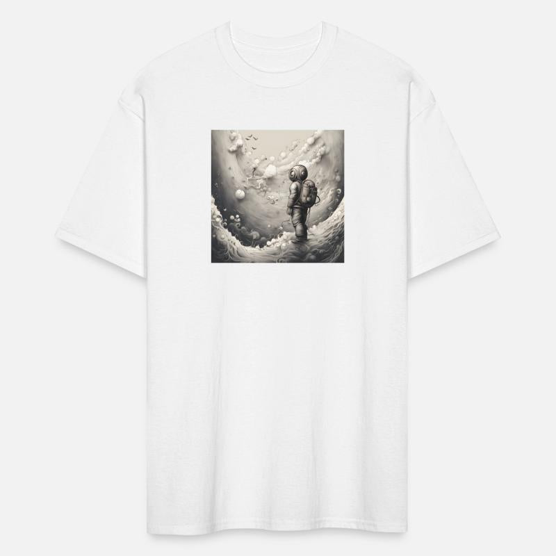Galactic Explorer: Astronaut Standing on clouds