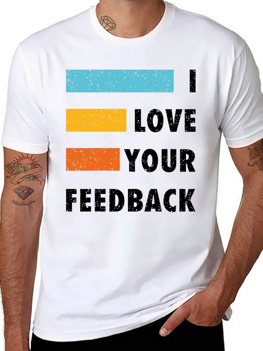 I Love Your Feedback Graphic Tee Shirt - Black