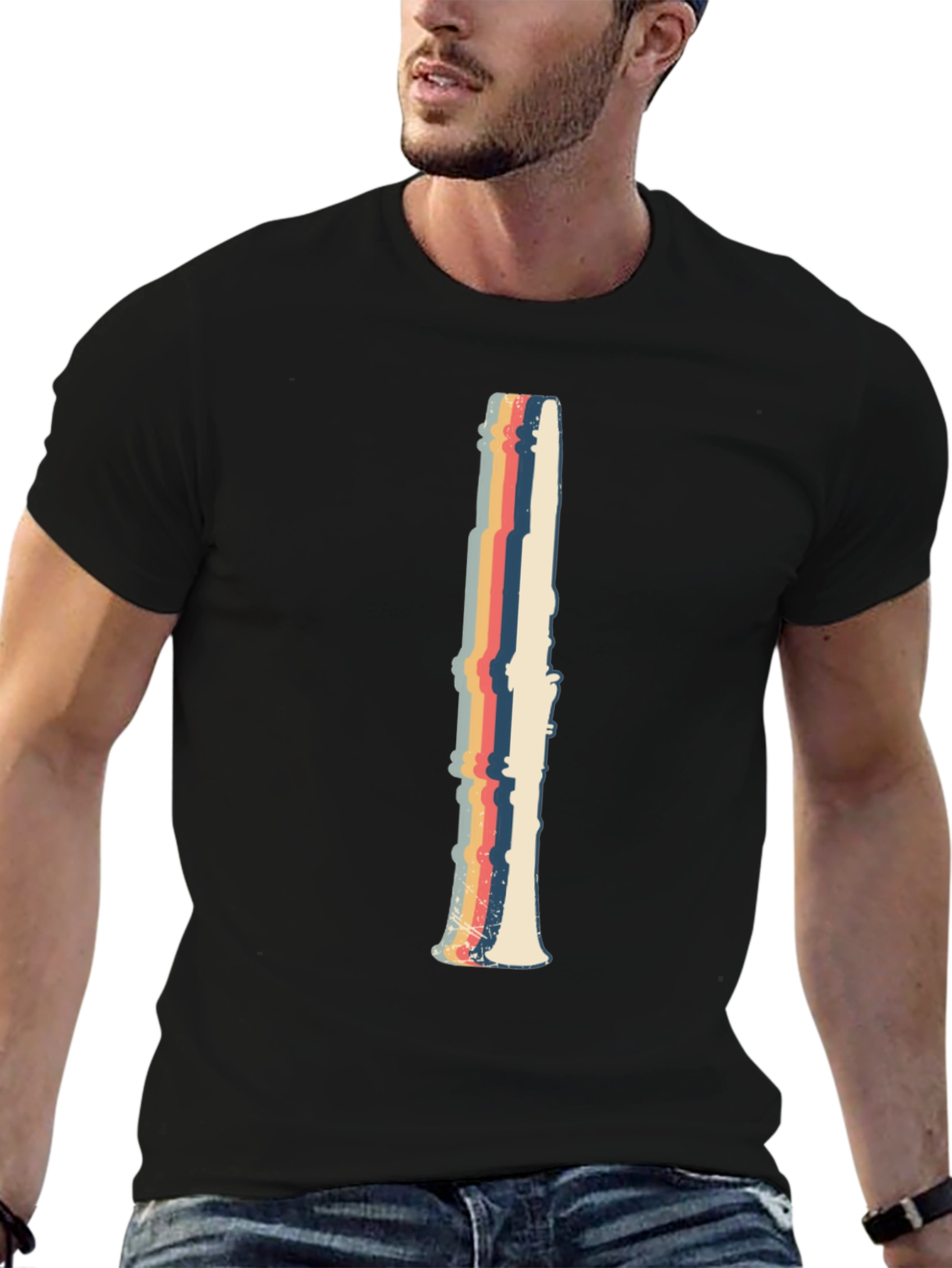 Retro Clarinet T-Shirt - Vintage Style Music Tee