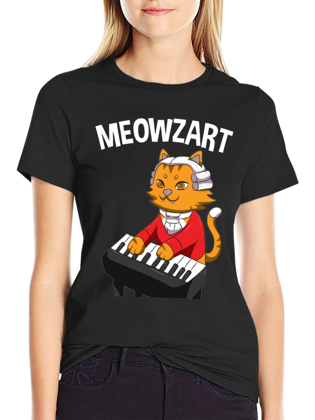 Meowzart T-Shirt - Cat Lover Musician Tee