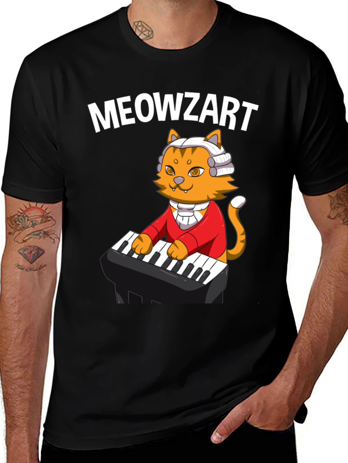 Meowzart T-Shirt - Cat Lover Musician Tee