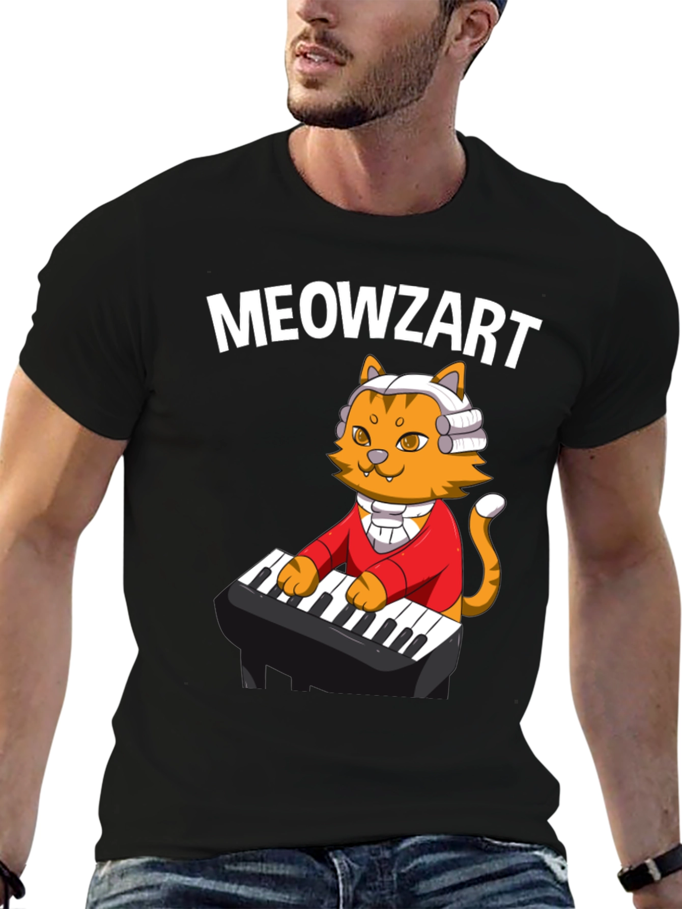 Meowzart T-Shirt - Cat Lover Musician Tee