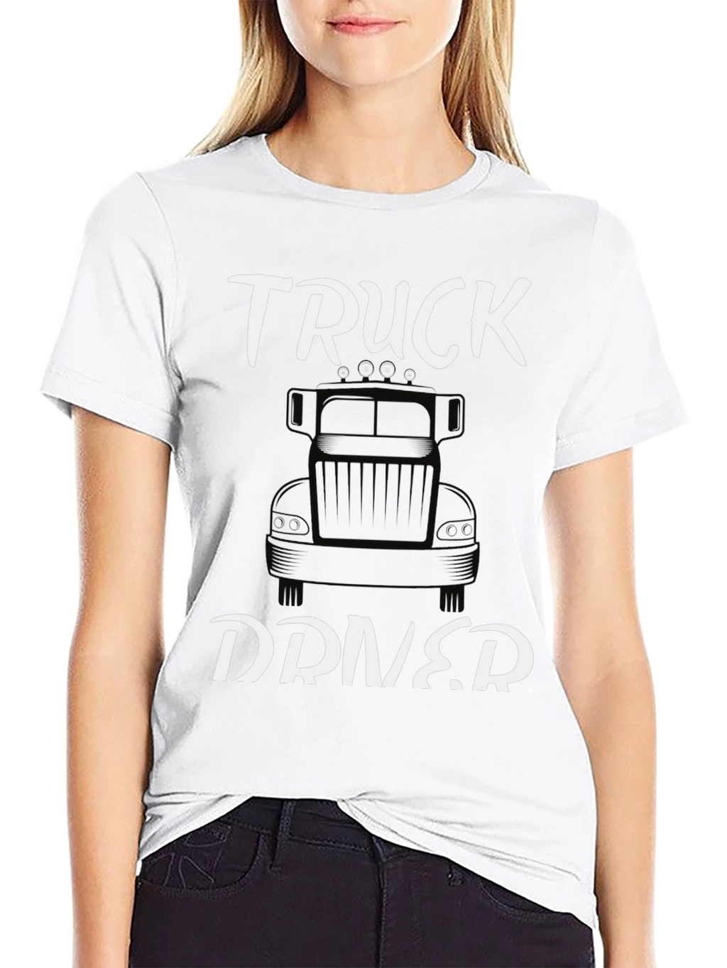 Truck Driver Graphic Tee - Classic Black Cotton T-Shirt