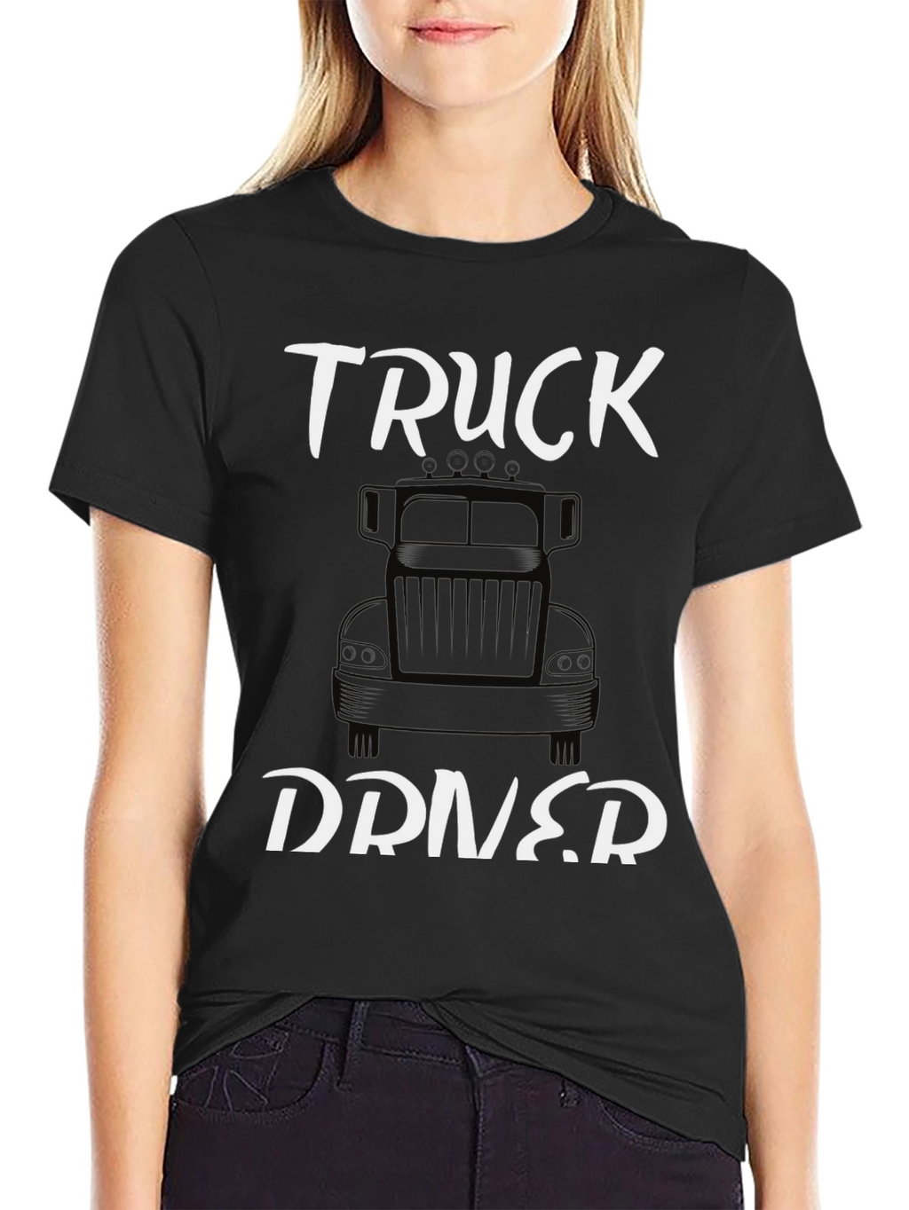 Truck Driver Graphic Tee - Classic Black Cotton T-Shirt