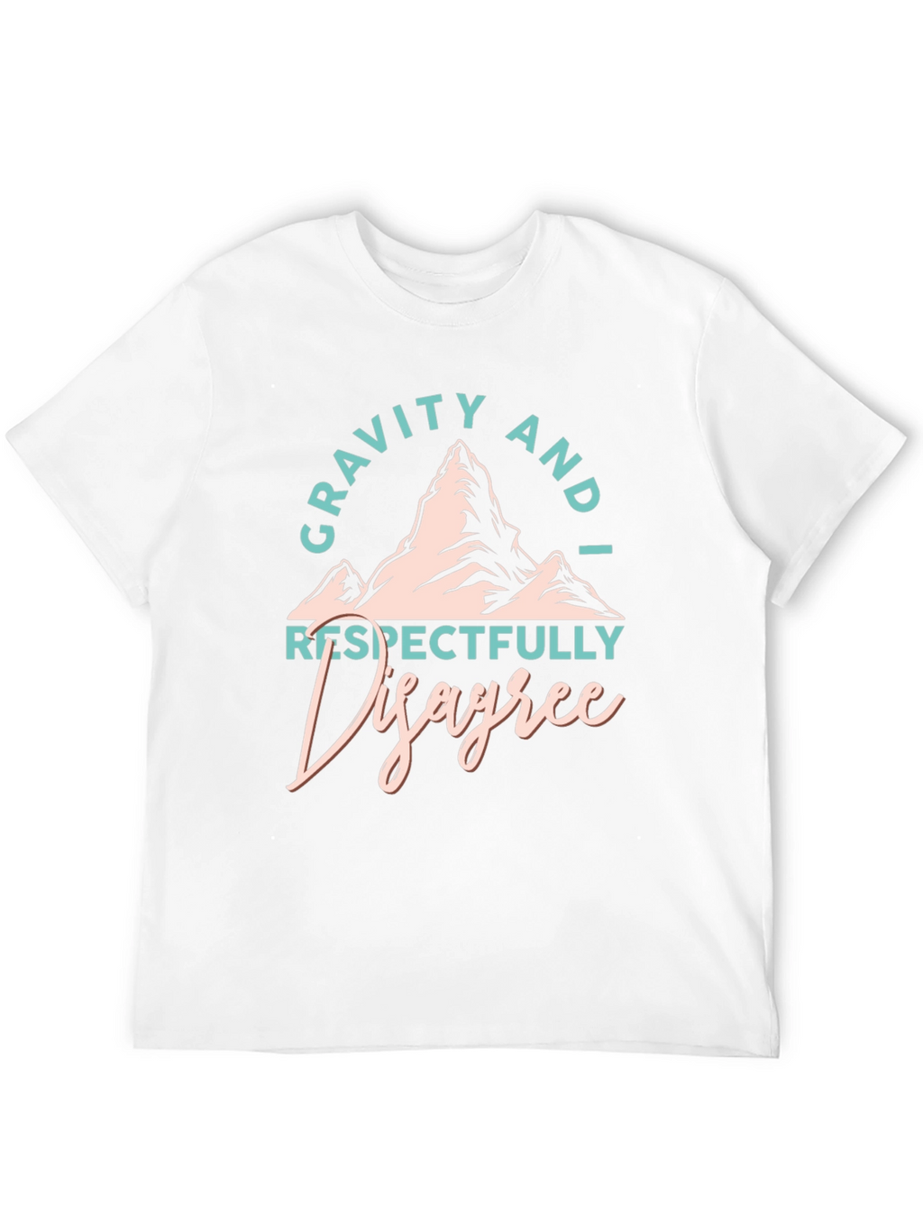 Gravity I Disagree Black Graphic T-Shirt