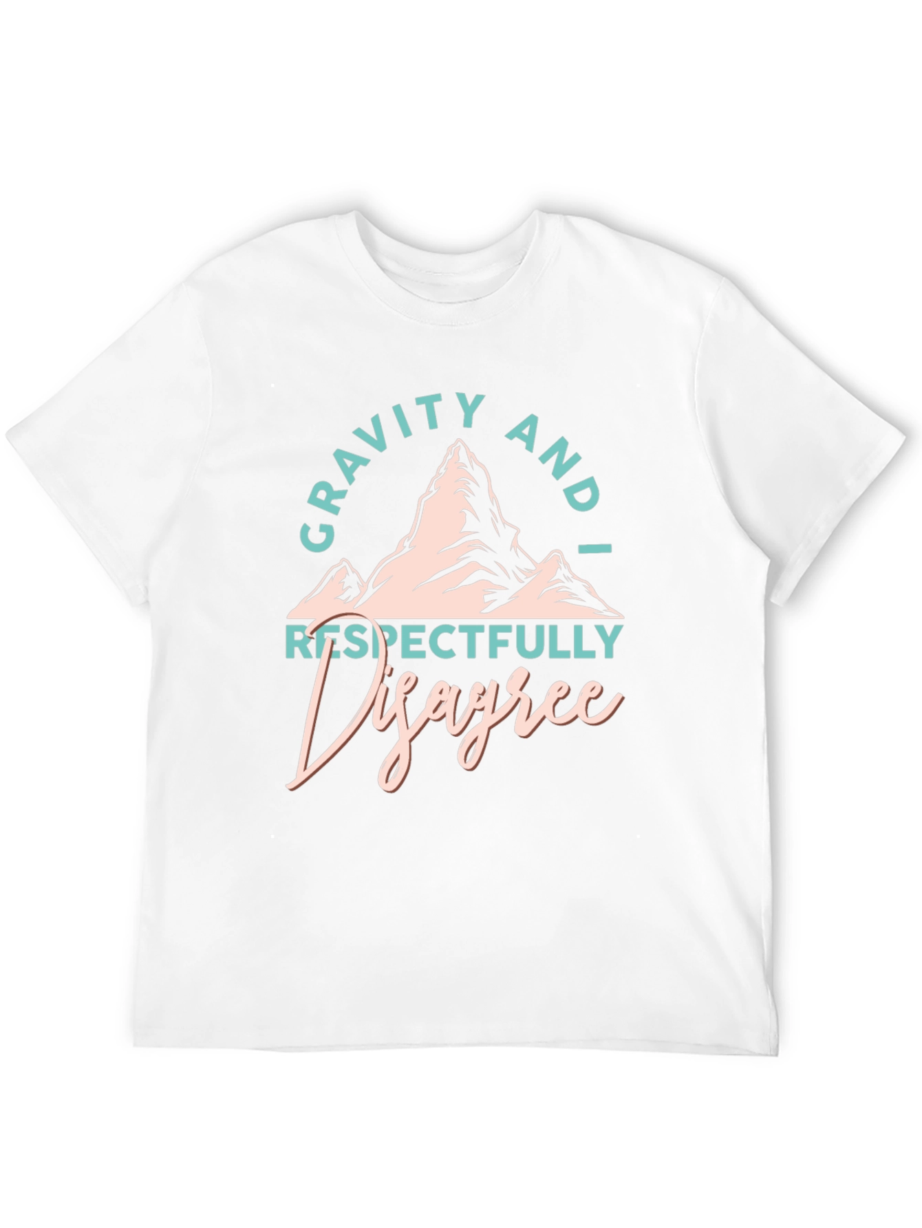 Gravity I Disagree Black Graphic T-Shirt