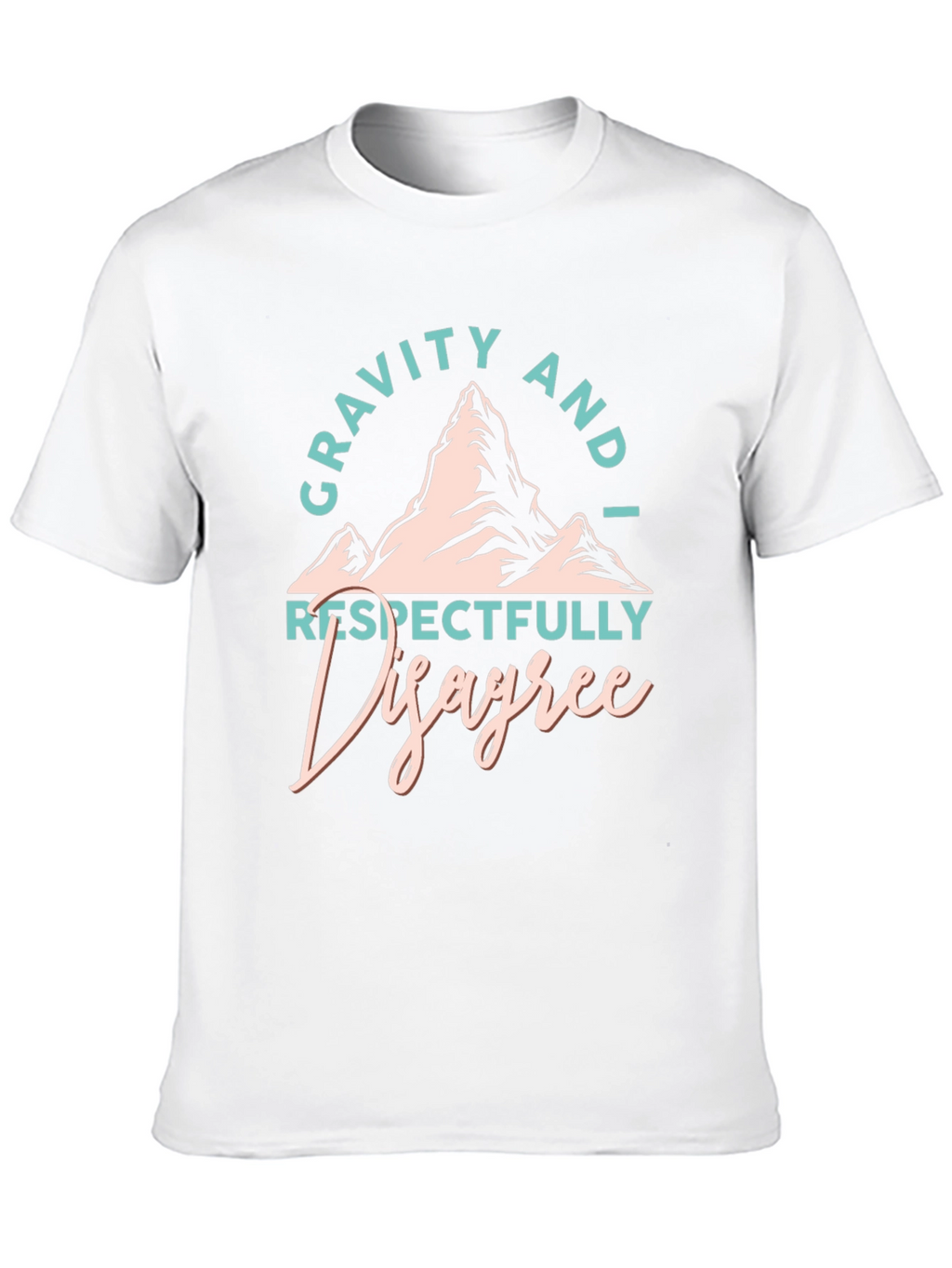 Gravity I Disagree Black Graphic T-Shirt