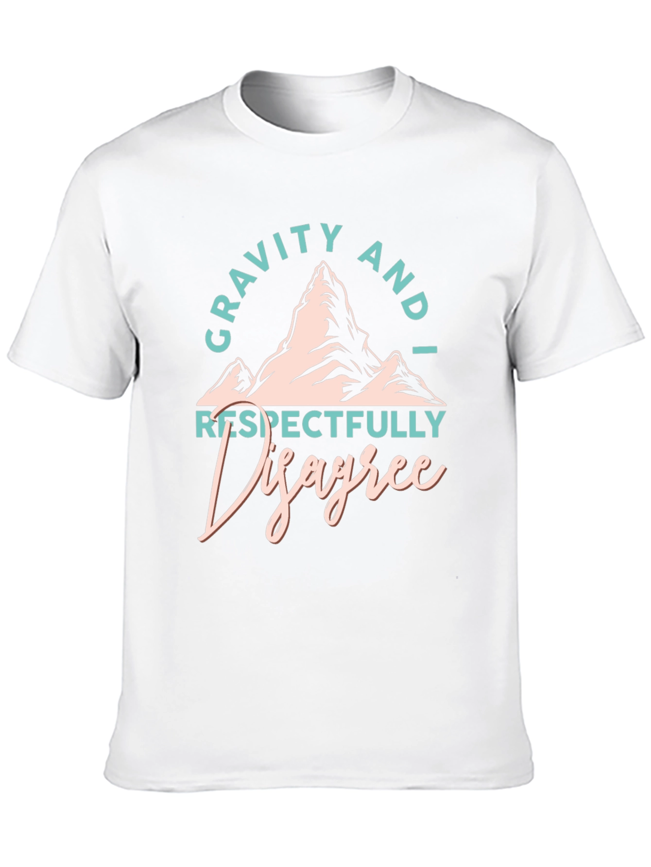 Gravity I Disagree Black Graphic T-Shirt