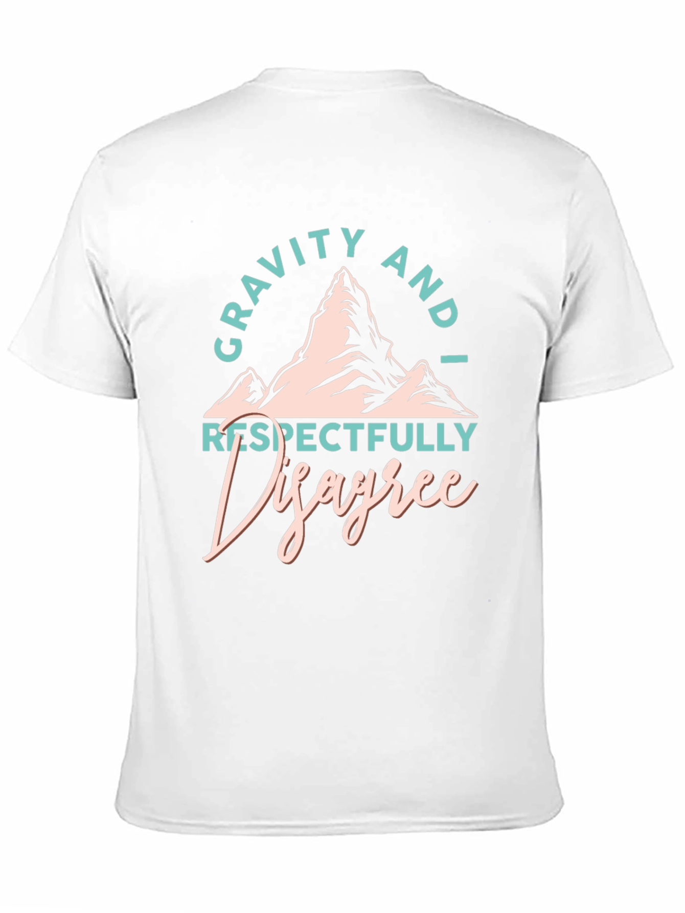 Gravity I Disagree Black Graphic T-Shirt