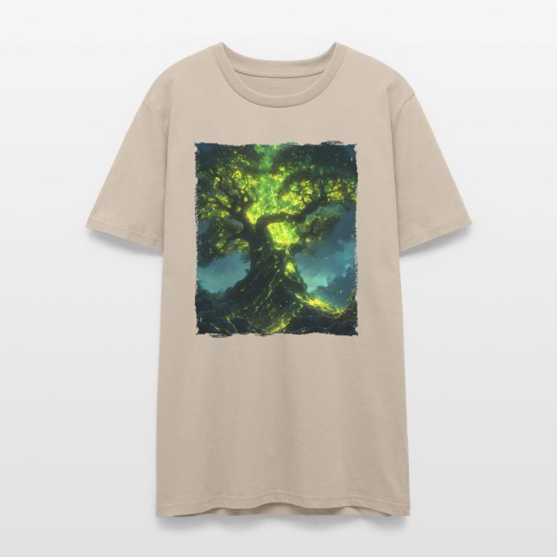 Glowing World Tree with Nature Magic and Energy