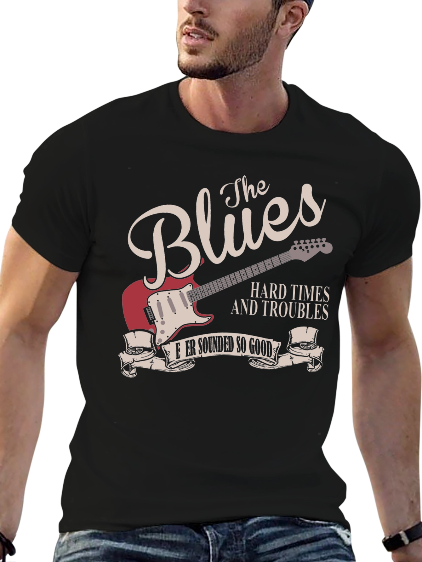 The Blues Music Guitar Graphic T-Shirt