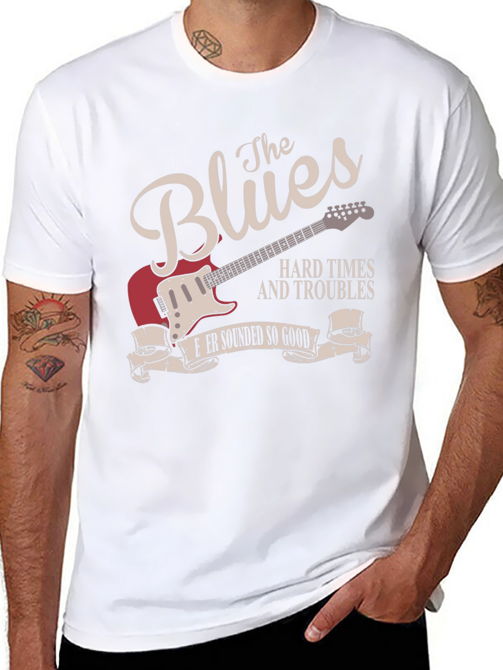 The Blues Music Guitar Graphic T-Shirt
