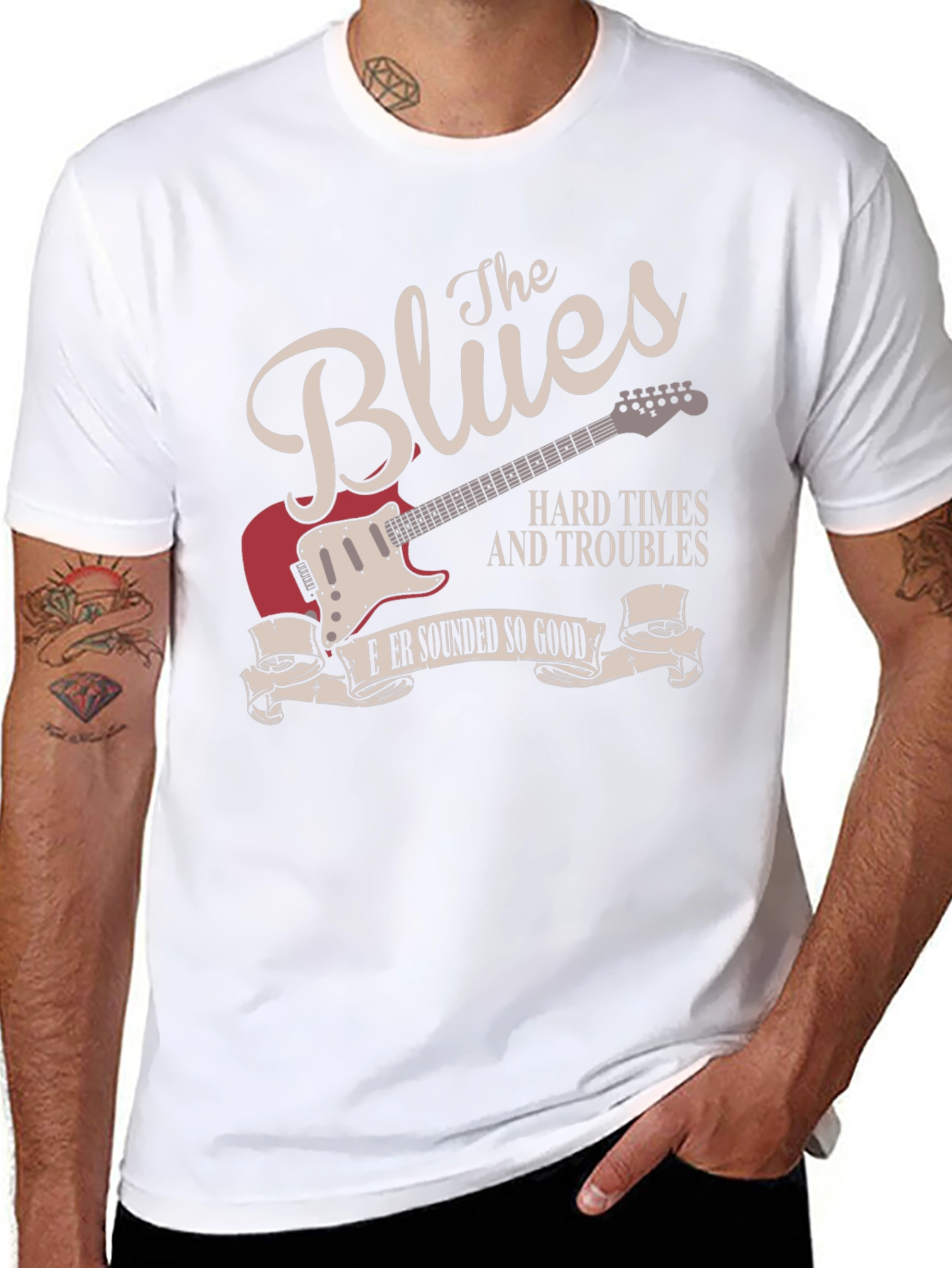 The Blues Music Guitar Graphic T-Shirt