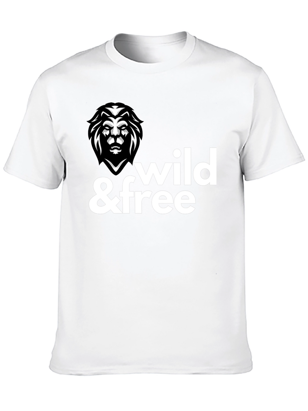 Wild & Free Lion Graphic Tee - Modern Style