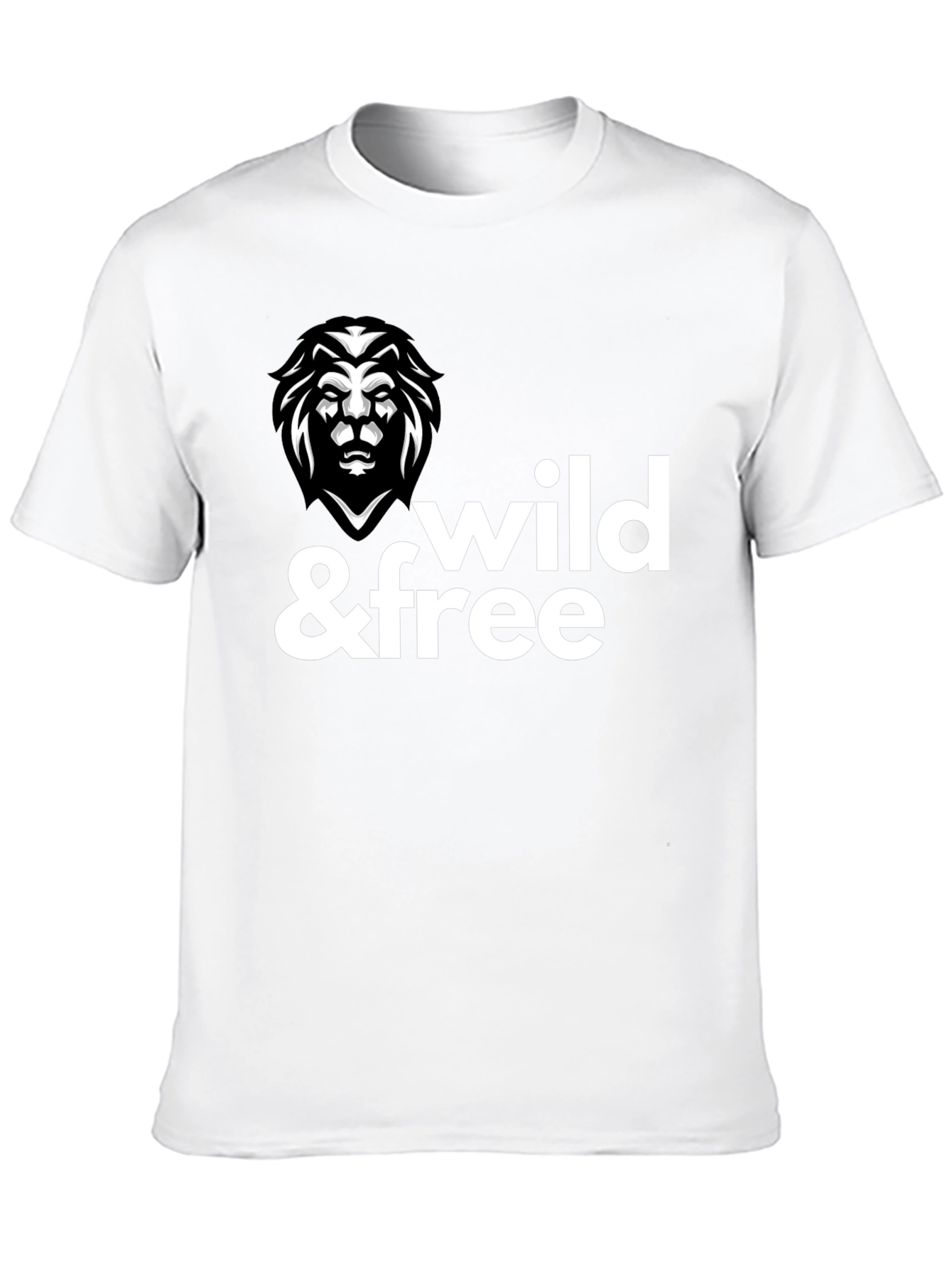 Wild & Free Lion Graphic Tee - Modern Style