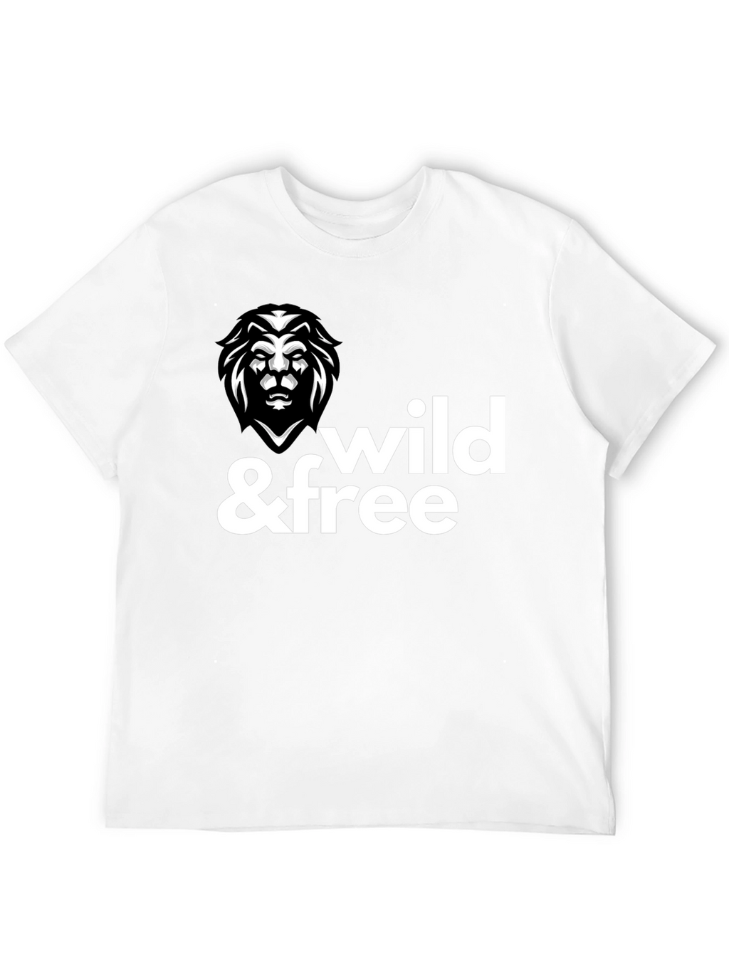 Wild & Free Lion Graphic Tee - Modern Style