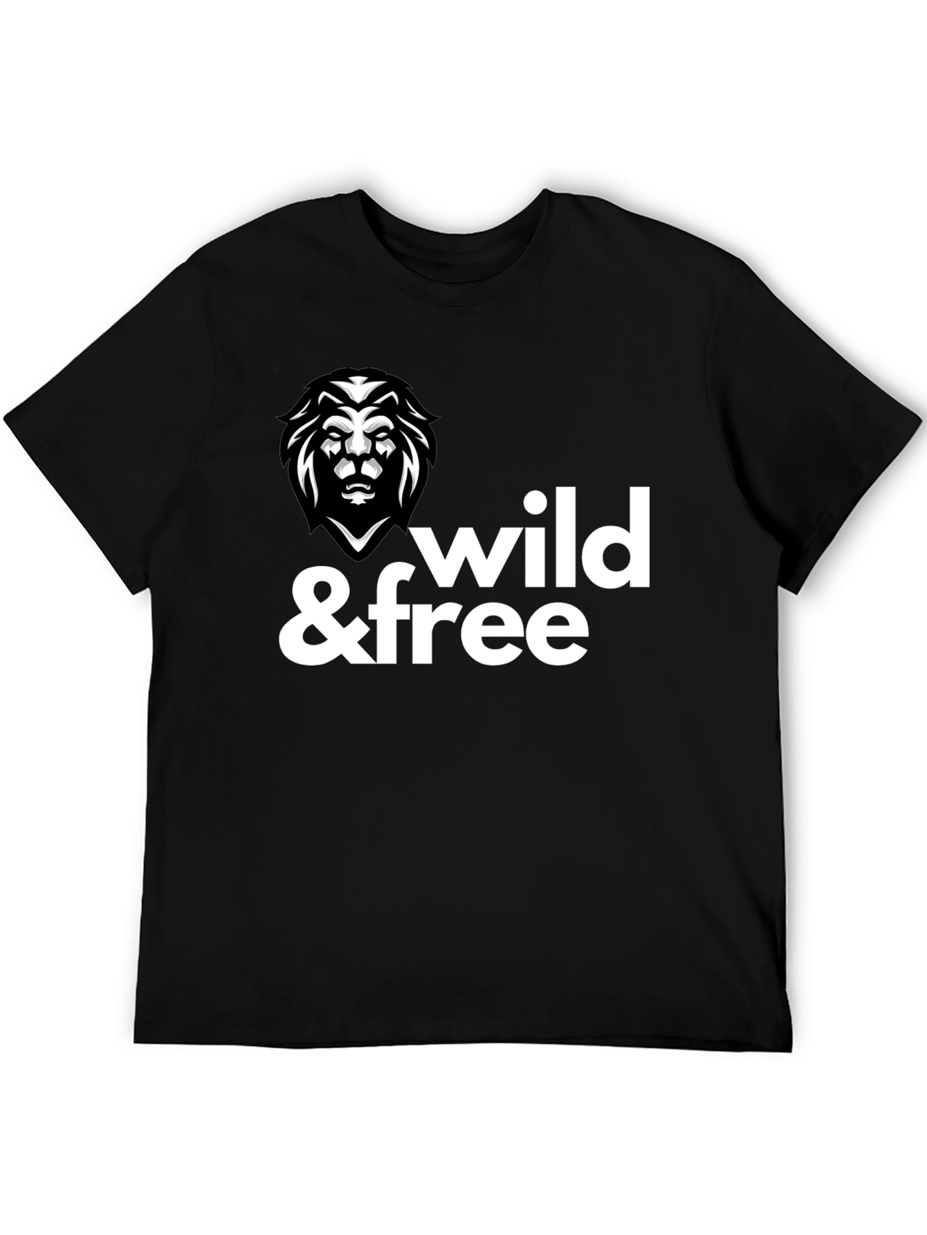 Wild & Free Lion Graphic Tee - Modern Style