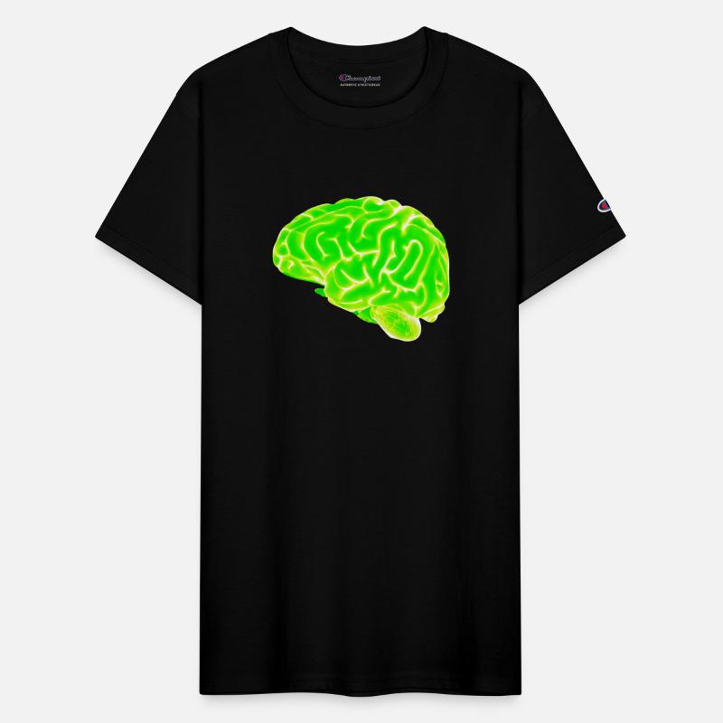 green neon brain