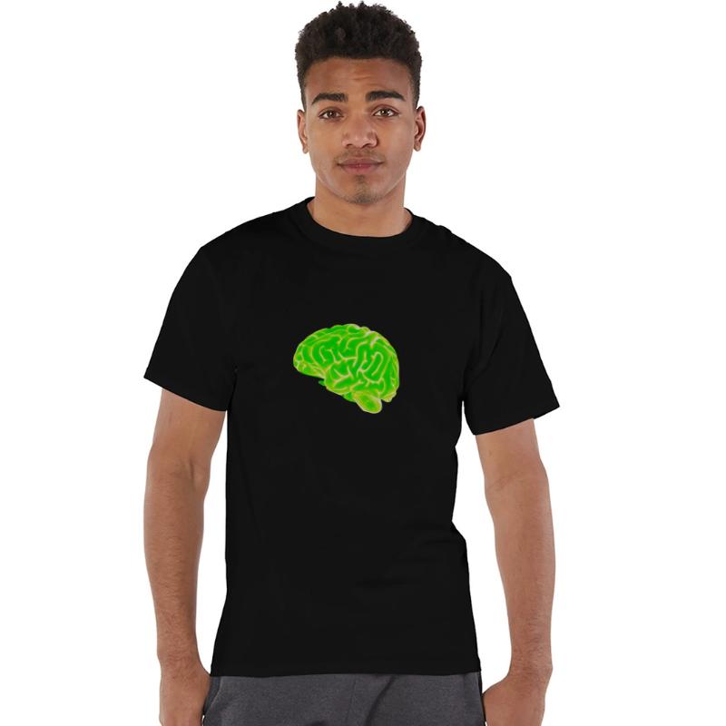 green neon brain